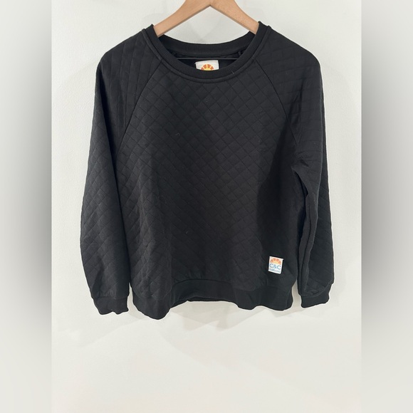 C&C California Quilted Izzy Sweatshirt Black Size Medium - Picture 4 of 6